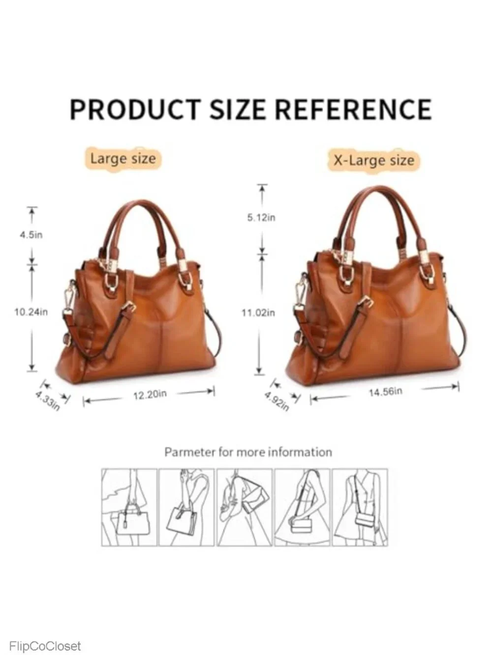 Leather Satchel Tote Shoulder Bag